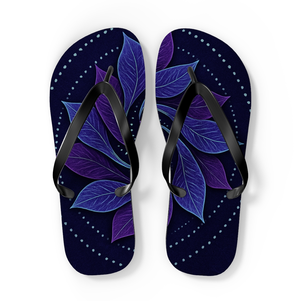 Orchid Vortex Rosette personalized beach flip flops
