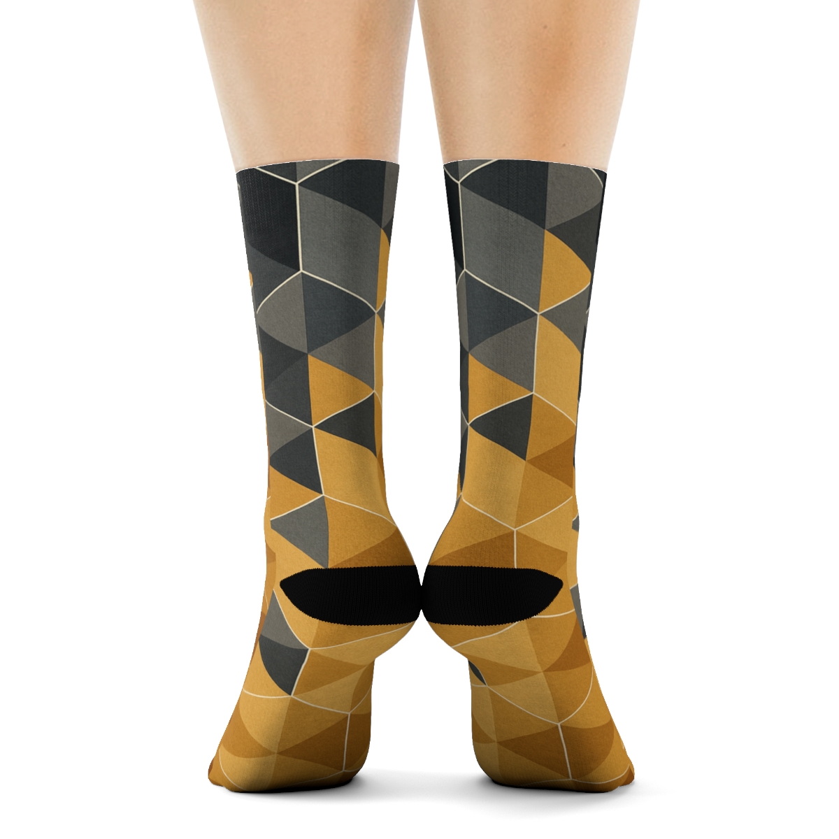 Hex Prism Drift Mosaic comfortable cotton socks