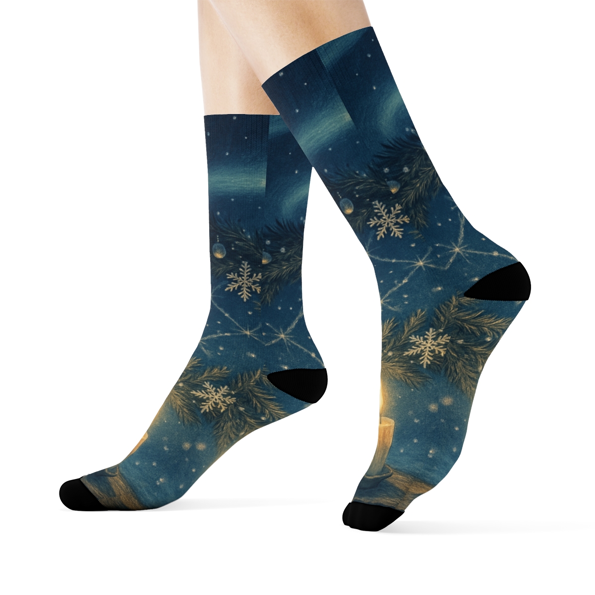 Midwinter Aurora Ornament Weave sports performance socks