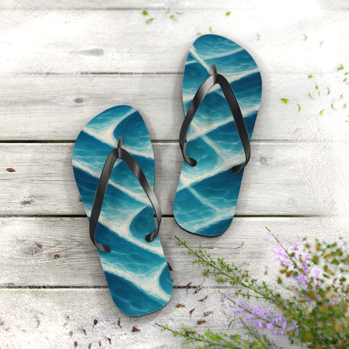 Tide Crest Lattice stylish summer flip flops