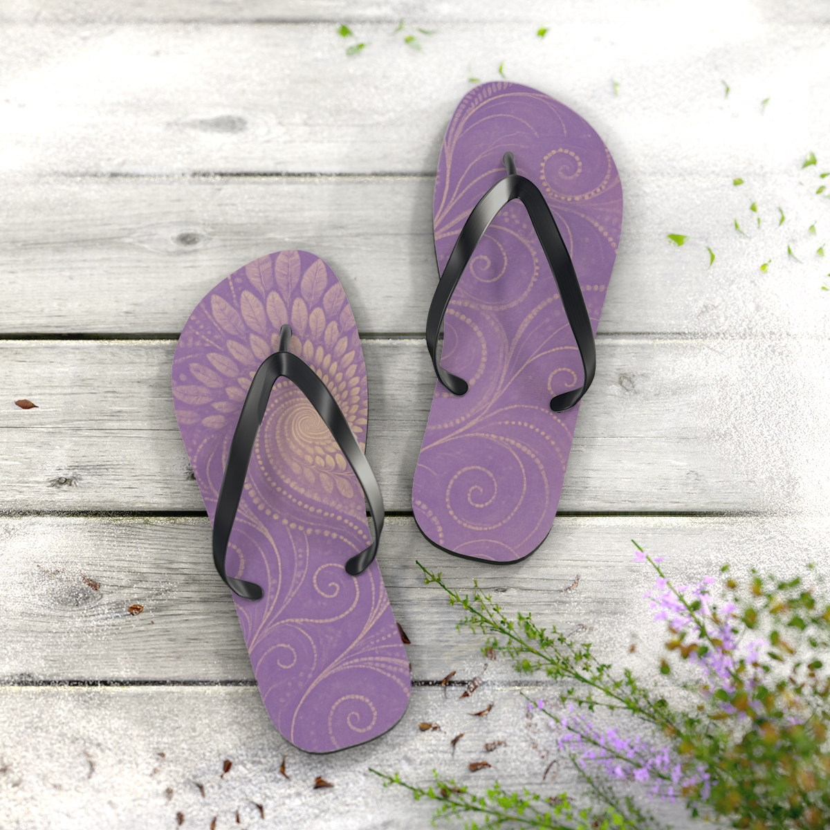 Lavender Ripple Harmony Flip Flops
