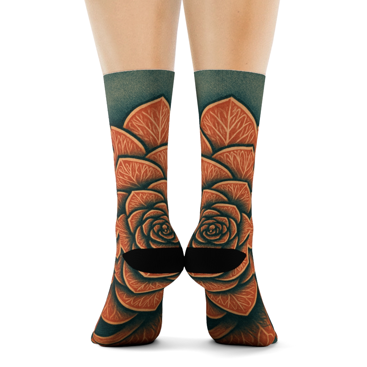 Petal Vein Spiral stylish patterned socks