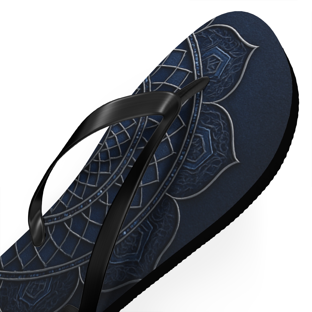 Velvet Indigo Lattice Halo colorful rubber flip flops