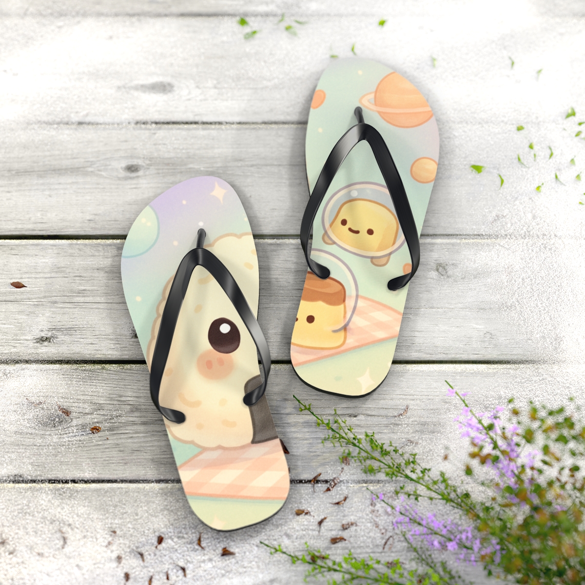 Starlight Bento Buddies stylish summer flip flops
