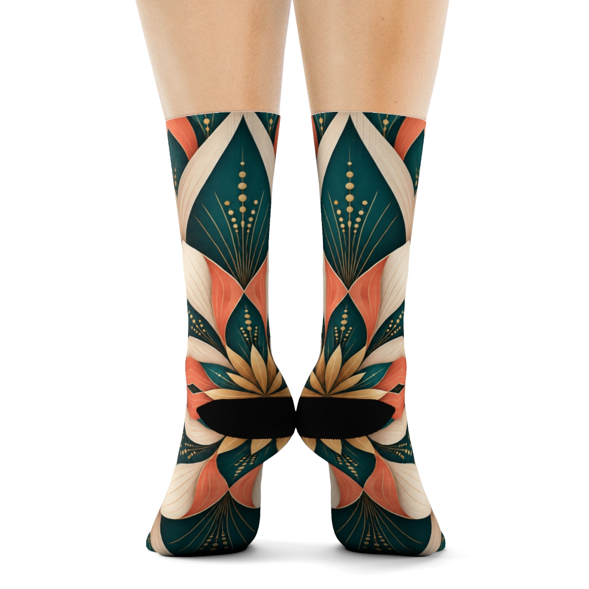 Anthurium Ribbon Prism Array comfortable cotton socks [AI-18d68a54-859d0b6d482e]