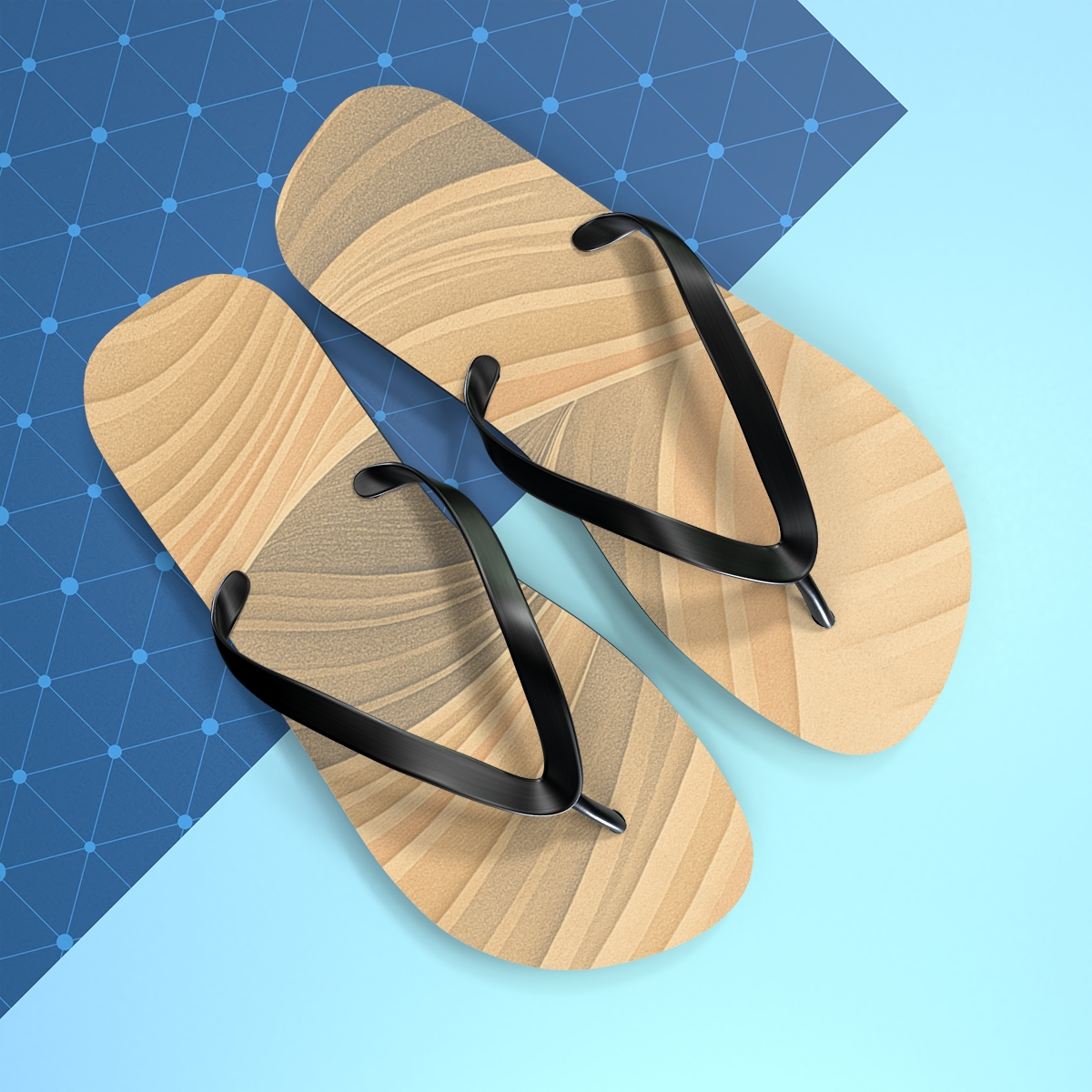 Wind Sculpted Ripple Arcs comfortable casual flip flops