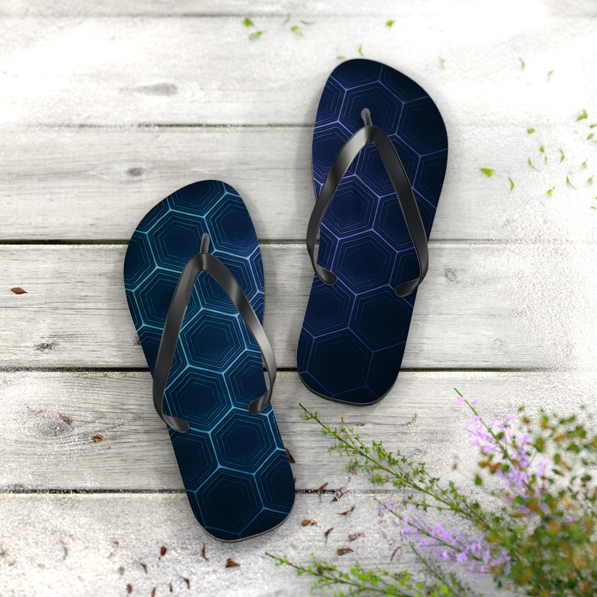 Moire Hex Weave Mirage comfortable casual flip flops