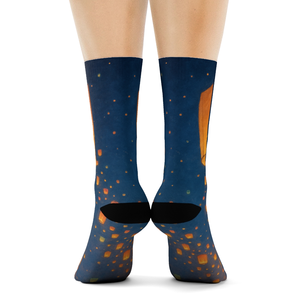 Midsummer Lantern Drift designer logo socks