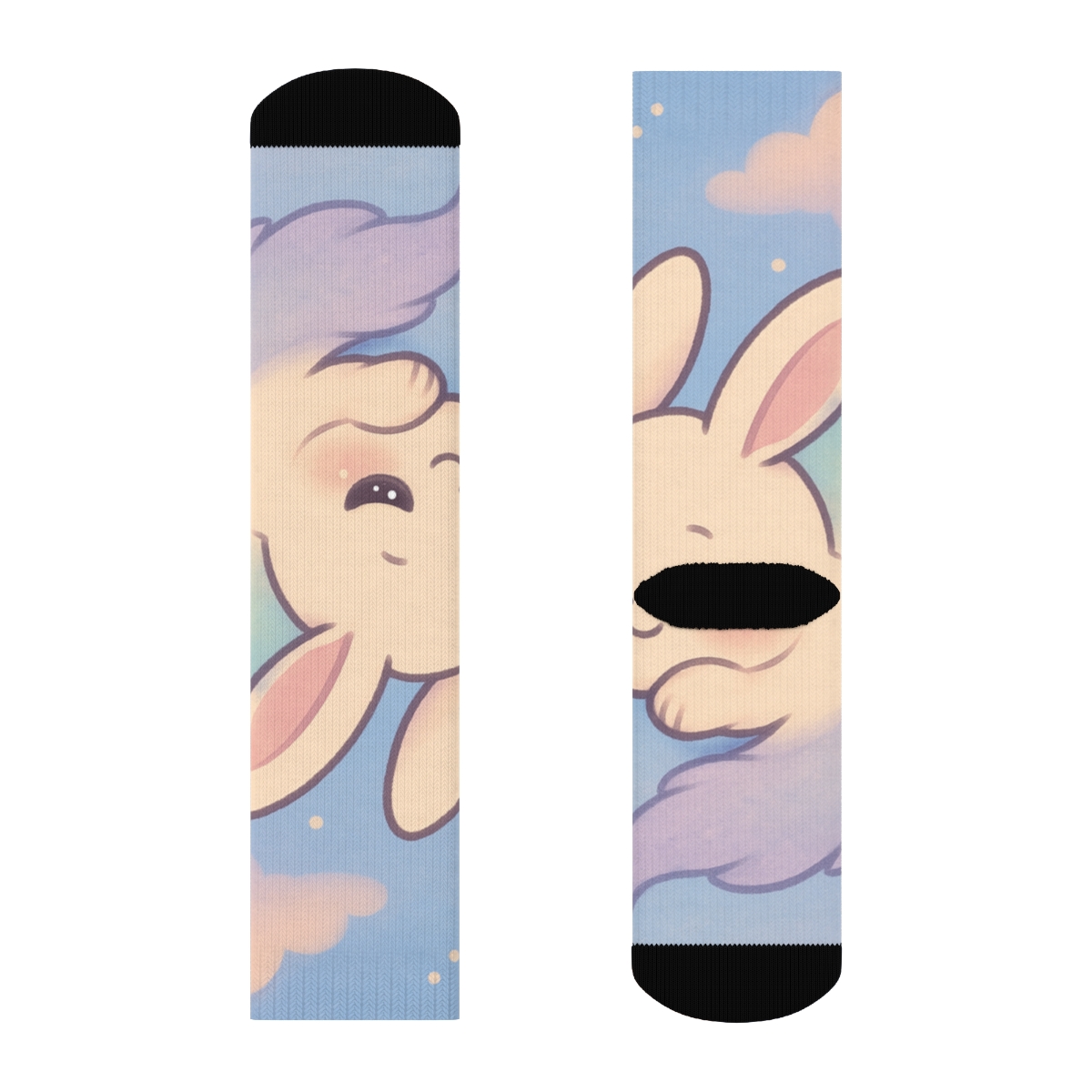 Chibi Comet Bunny Sleepover comfortable cotton socks