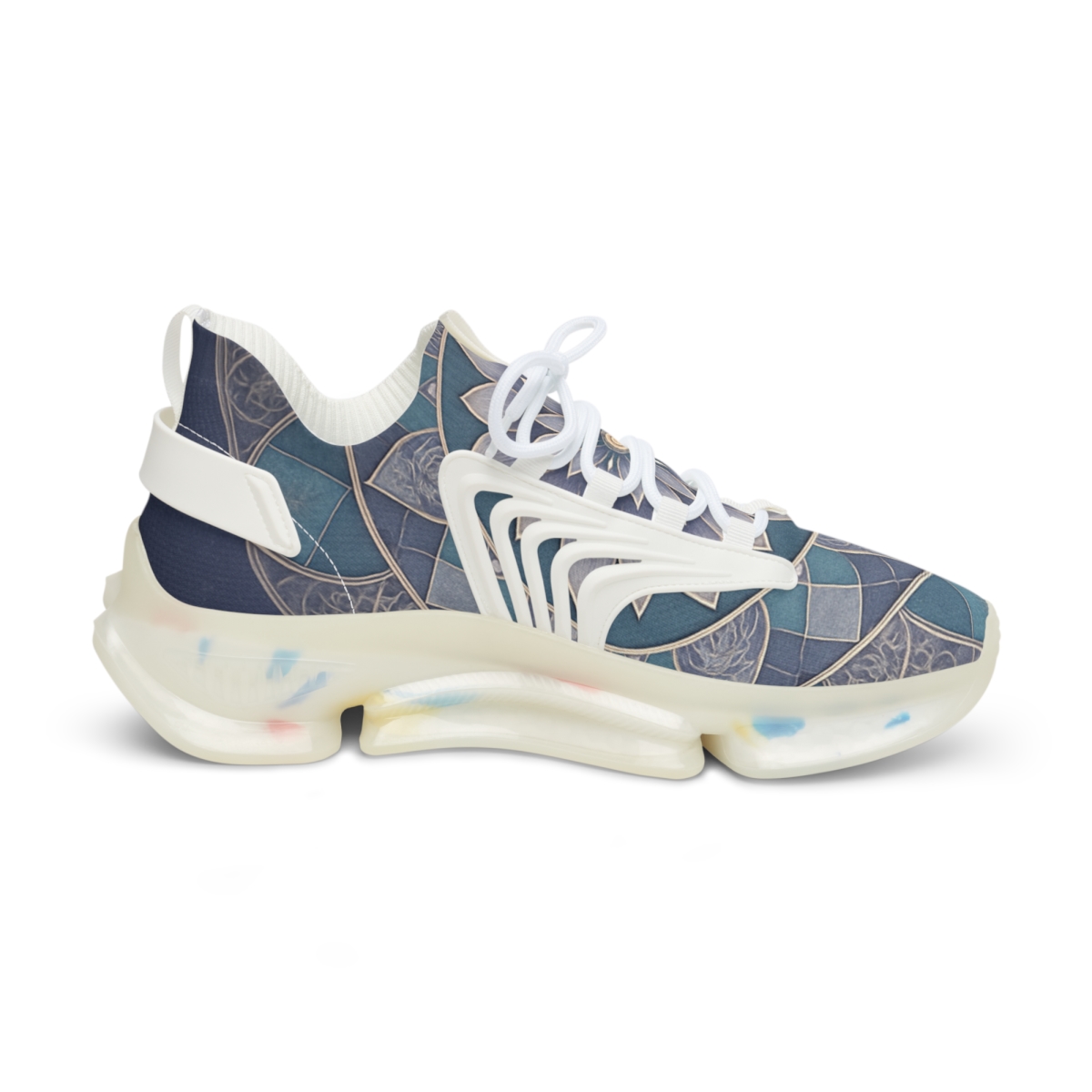 Orbital Petal Geometry personalized athletic sneakers