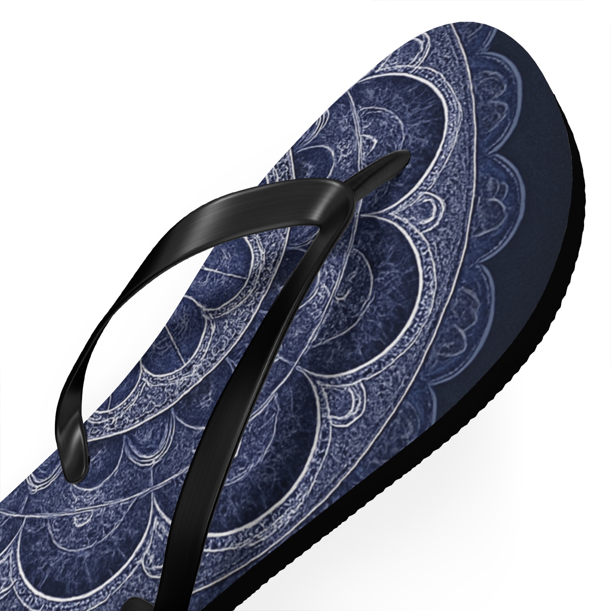 Orbital Lace Mandala unique graphic flip flops