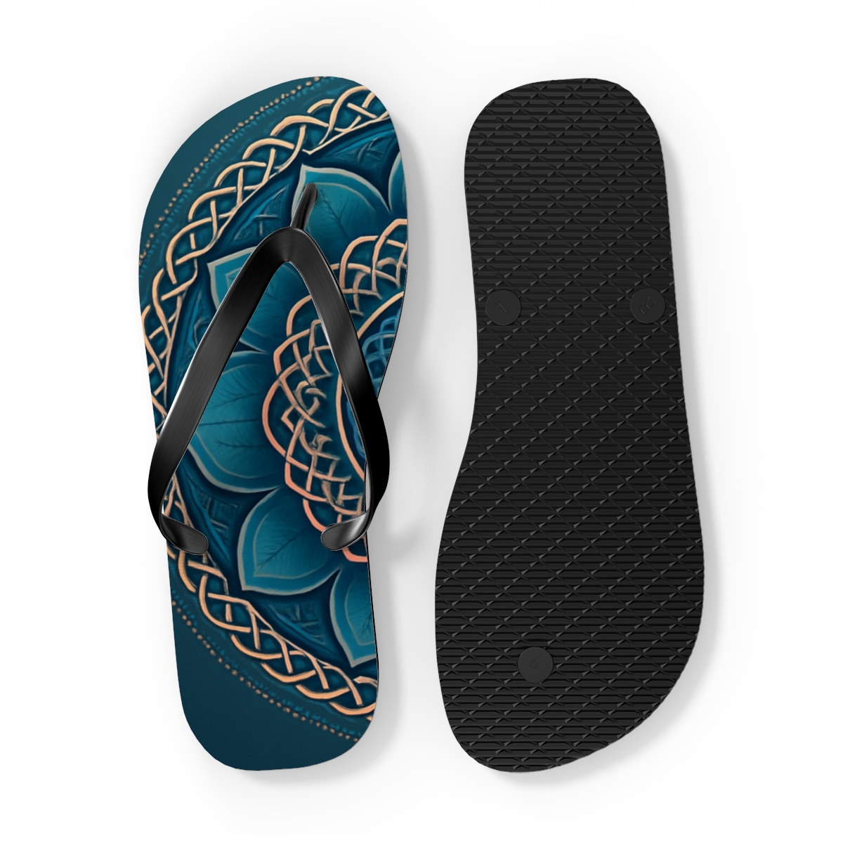 Prismatic Lattice Rosette soft sole flip flops