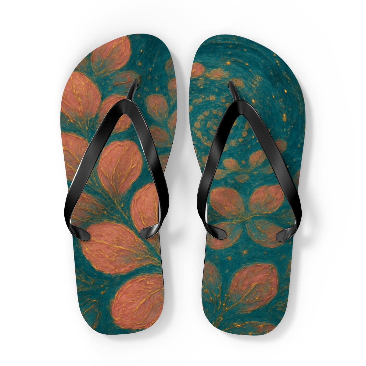 Petal Spiral Mosaic custom flip flops