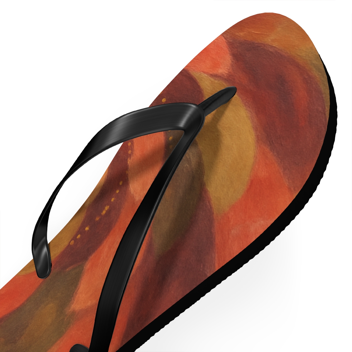 Camellia Pulse Spiral unique graphic flip flops
