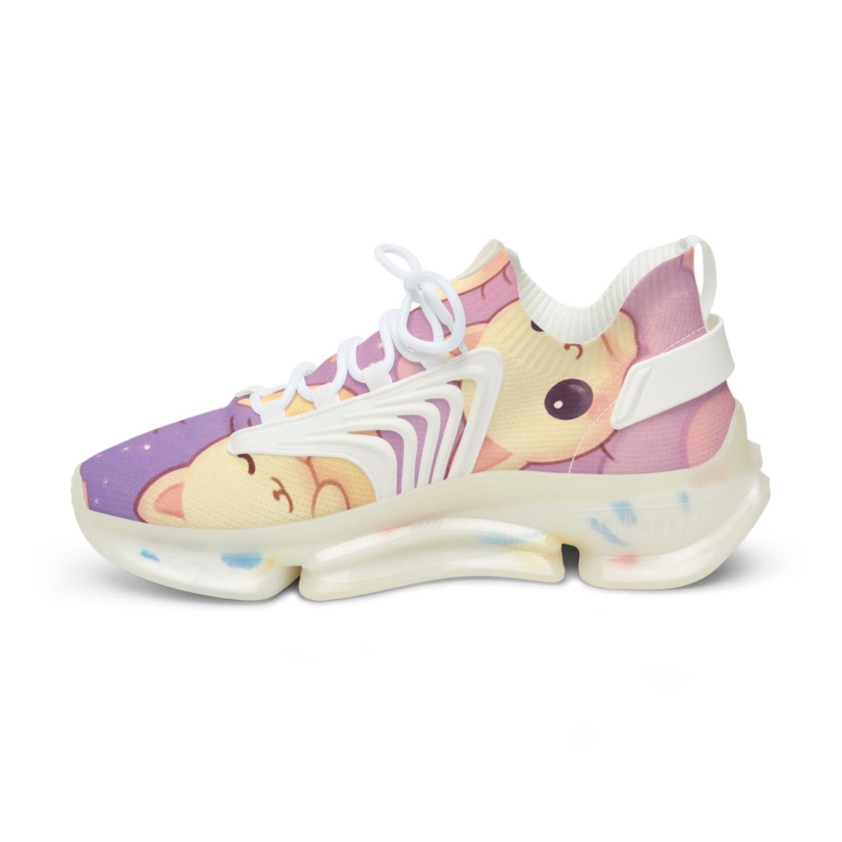 Cotton Candy Moon Kittens unique printed sneakers