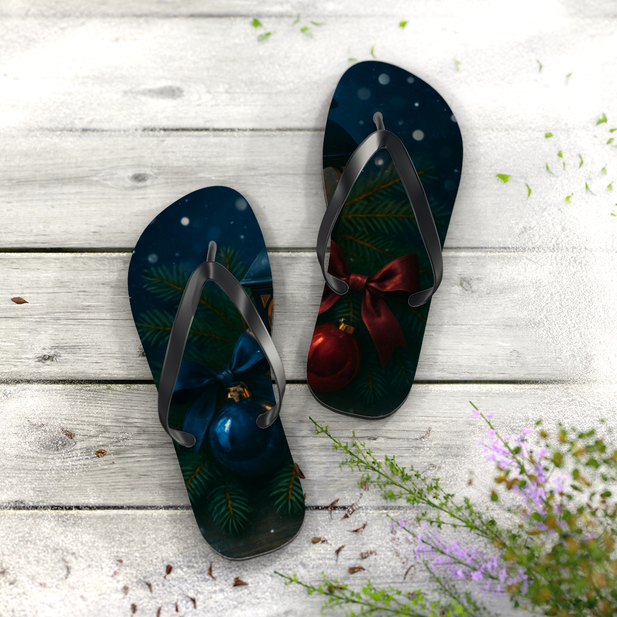 Midwinter Ornament Aurora stylish summer flip flops