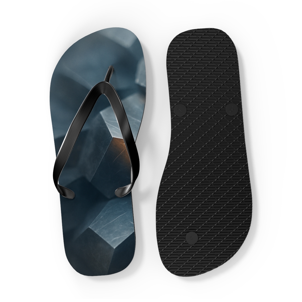 Mineral Facet Tessellation Drift custom flip flops