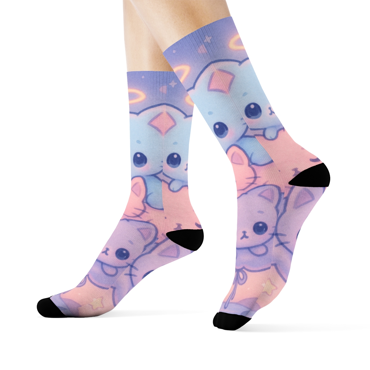 Bubblegum Cloud Kittens sports performance socks