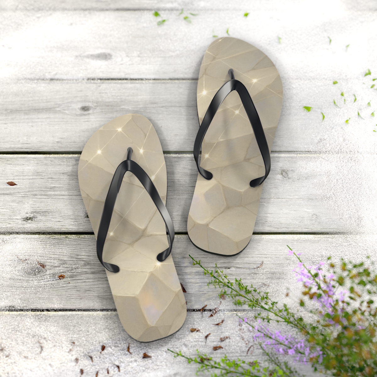 Salt Facet Constellation Grid designer logo flip flops