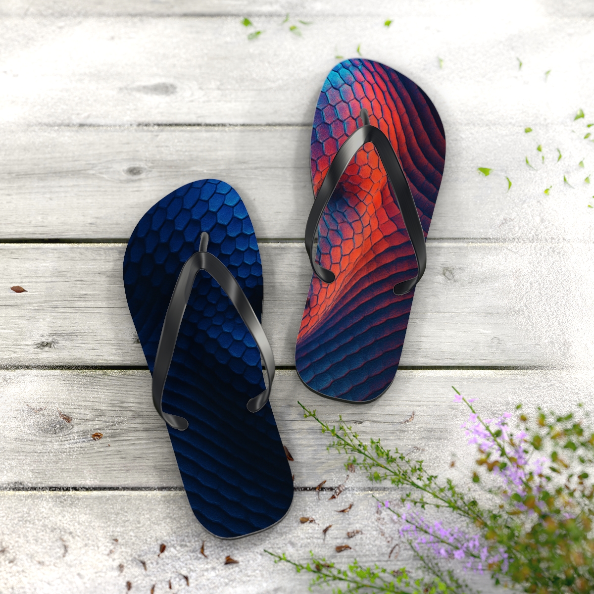 Chromatophore Pulse Of The Cuttlefish stylish summer flip flops