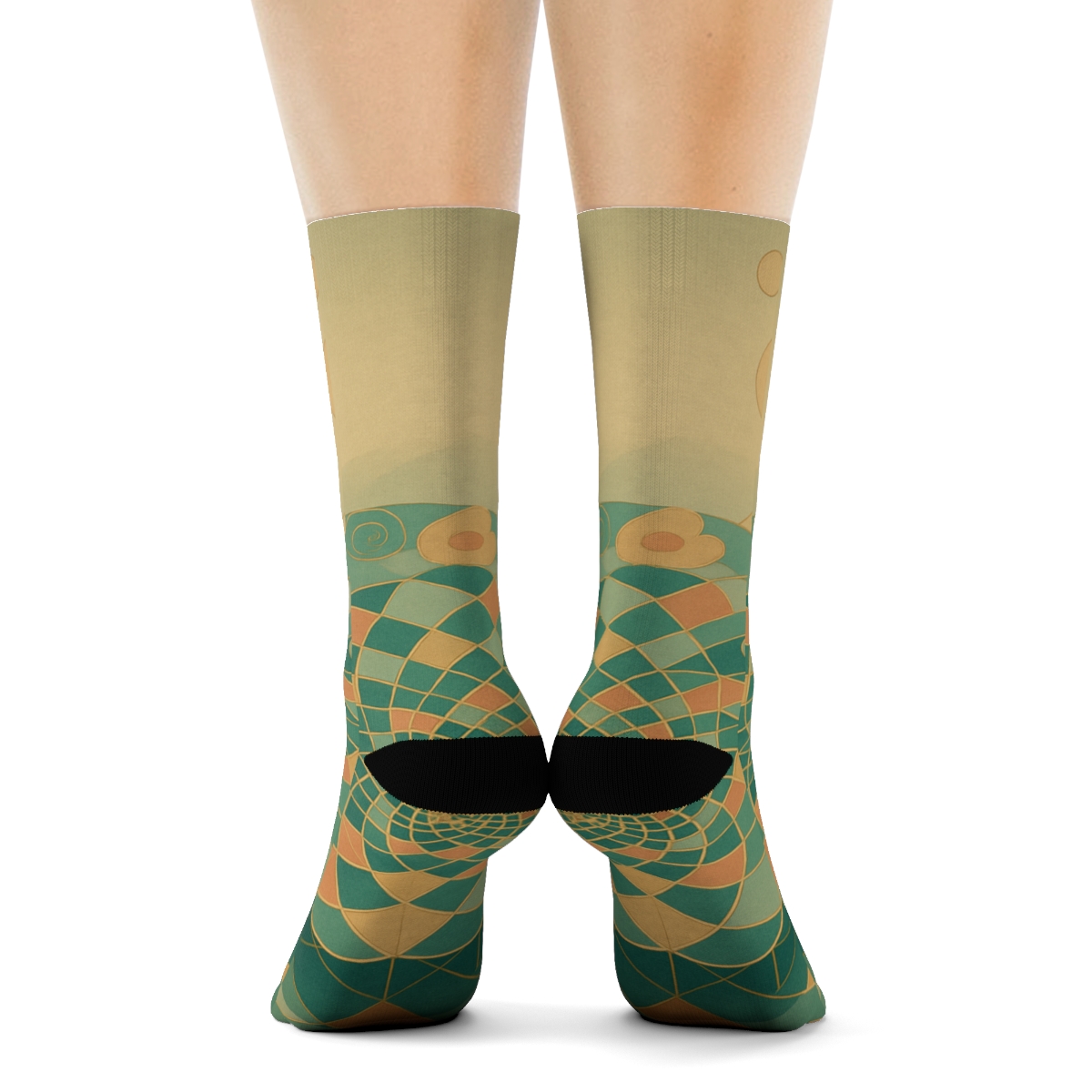 Petal Spiral Lattice designer logo socks