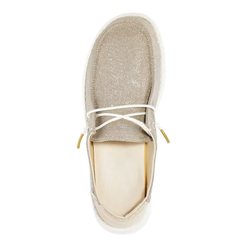 Metallic Sparkle Slip On Lightweight Shoes For Women