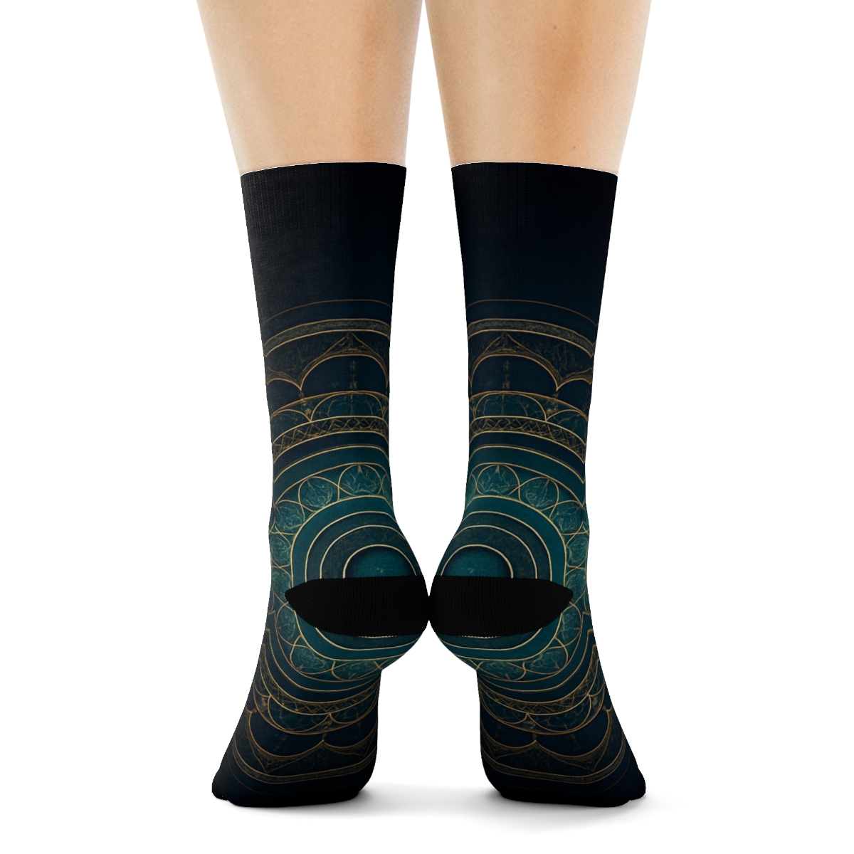 Chromatic Orbit Filigree warm winter socks