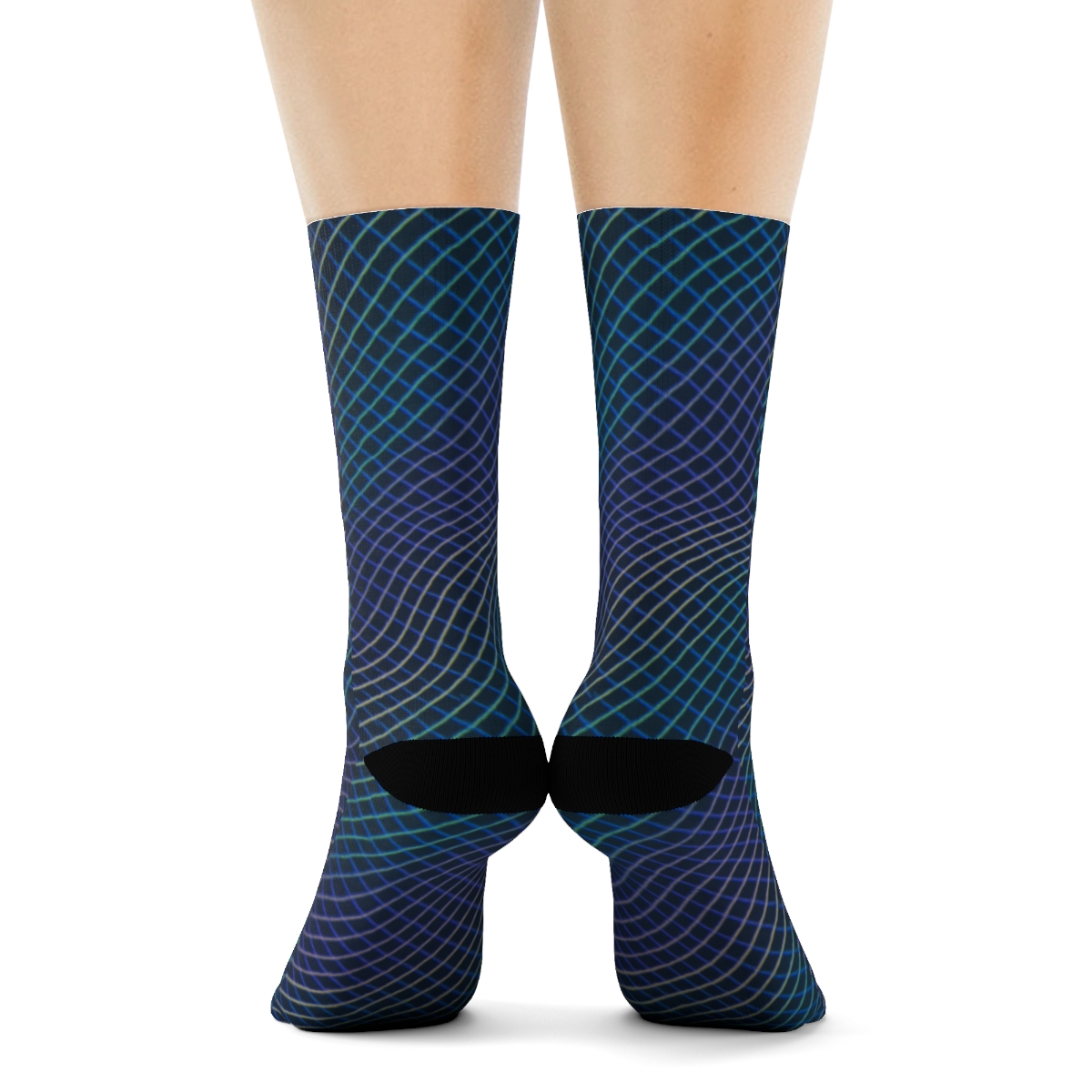 Moire Orbit Overprint sports performance socks