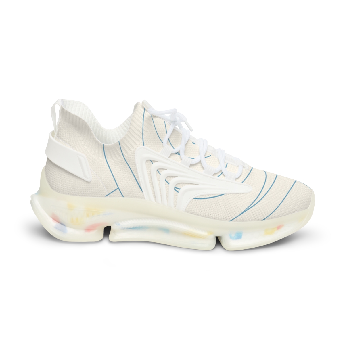 Ice Blue Orbitline Mandala premium sport sneakers