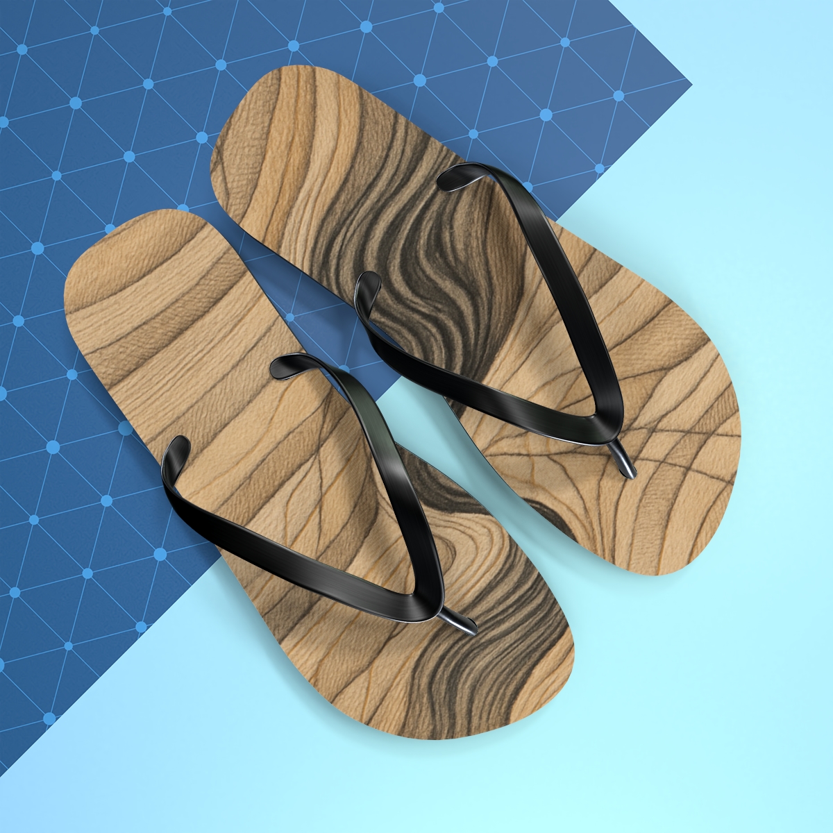 Erosion Vein Ripple Weave unique graphic flip flops