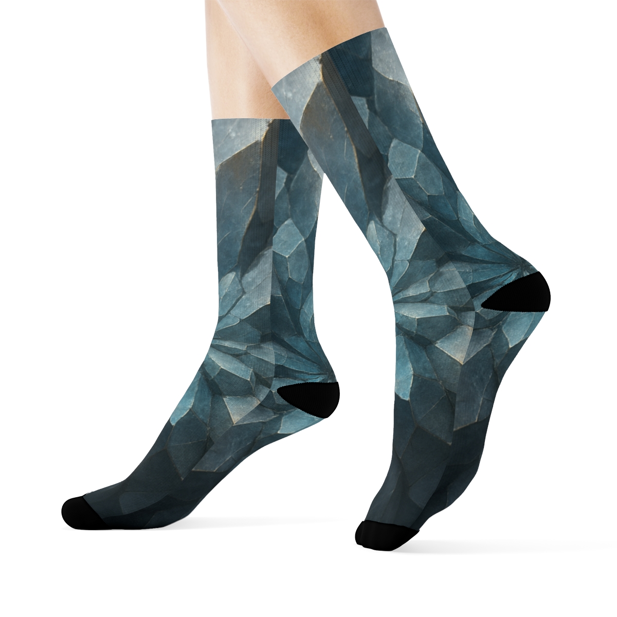Mineral Facet Pulse Field personalized cozy socks