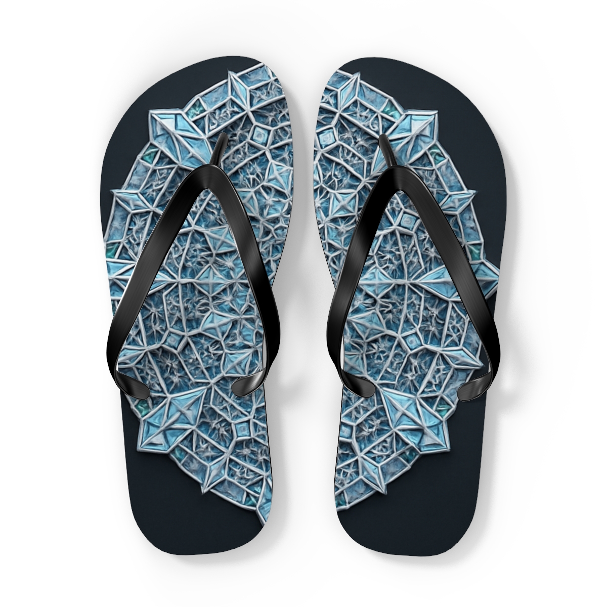 Crystal Lattice Halo Mandala stylish summer flip flops