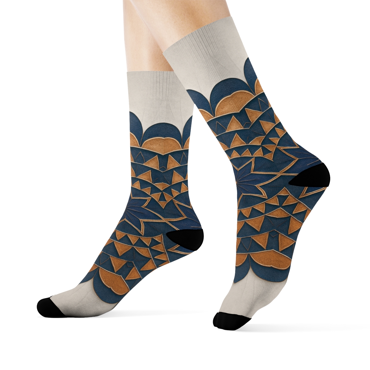 Radiant Indigo Mandala Socks