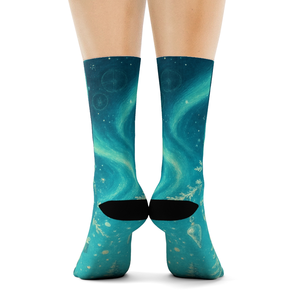 Frosted New Year Aurora unique printed socks