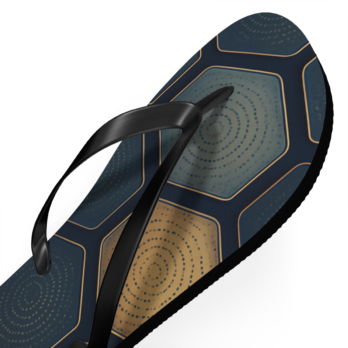 Hex Pulse Constellation Tiling designer logo flip flops