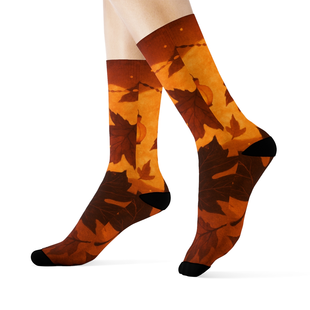 Autumn Lantern Harvest Moon Drift trendy colorful socks