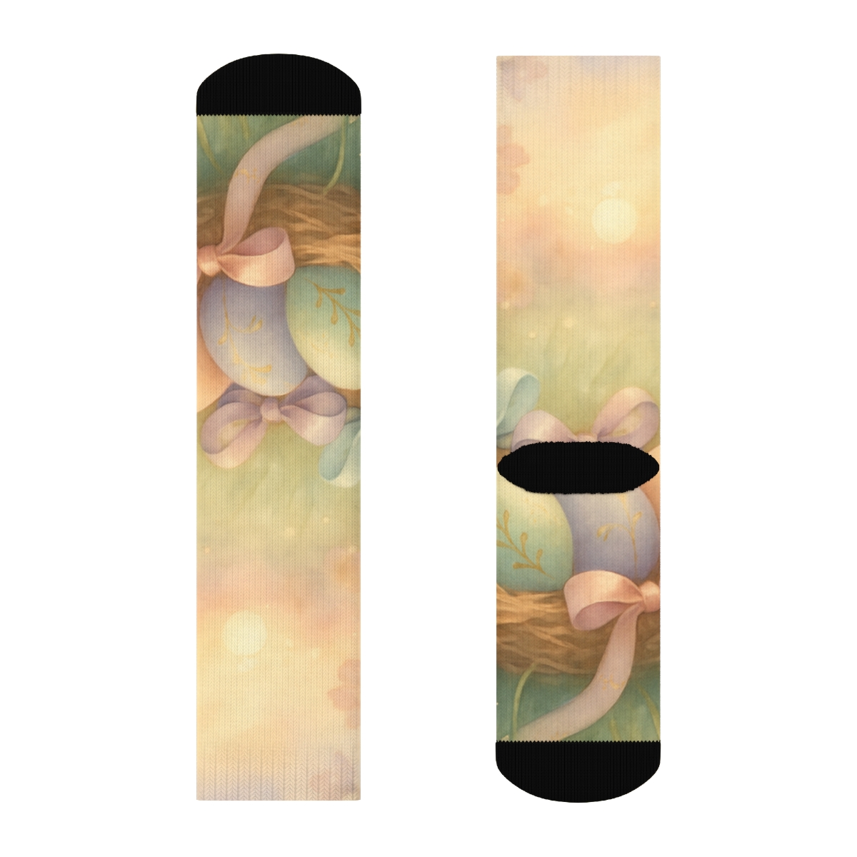Easter Dawn Ribbon Garden trendy colorful socks