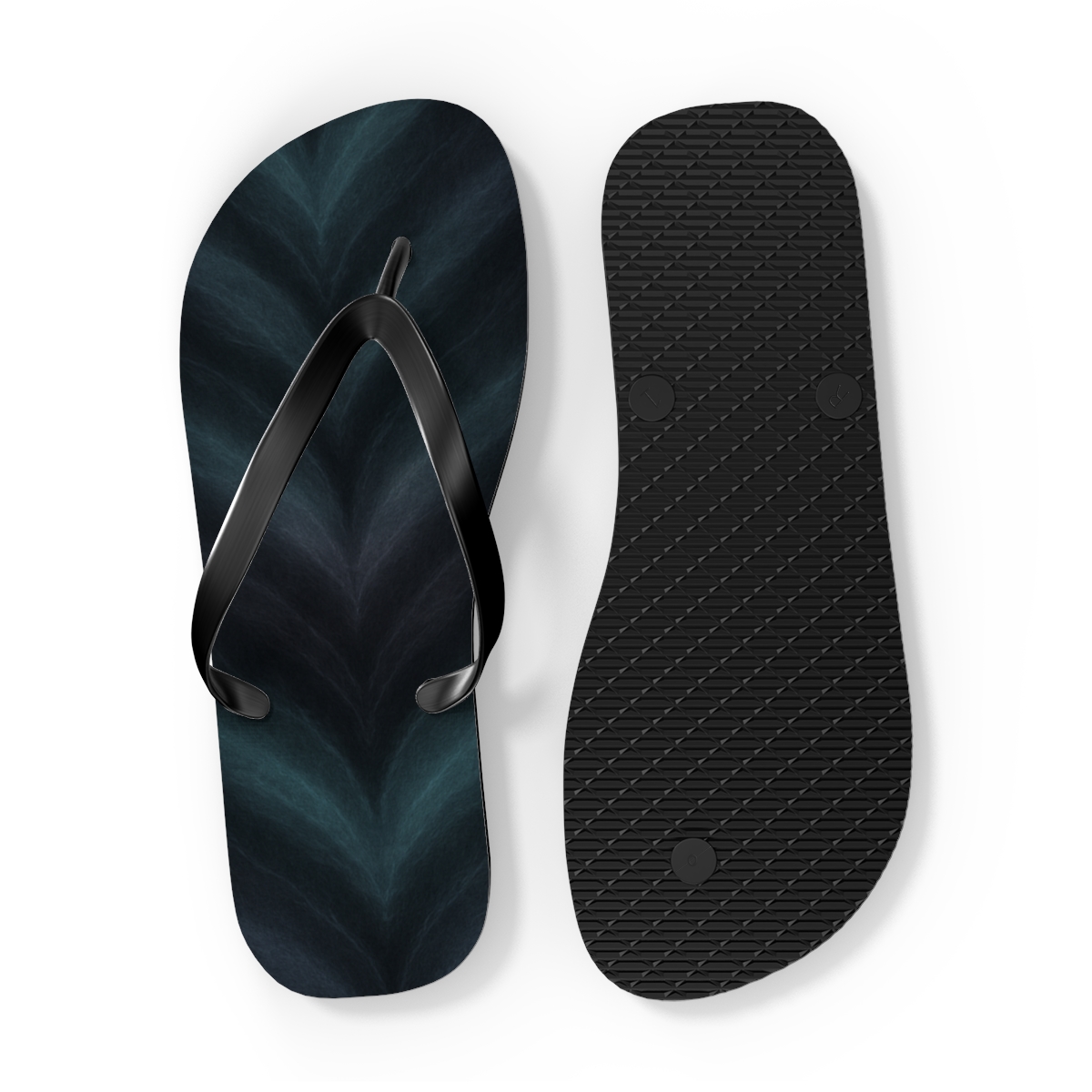 Nebula Filament Chevron personalized beach flip flops