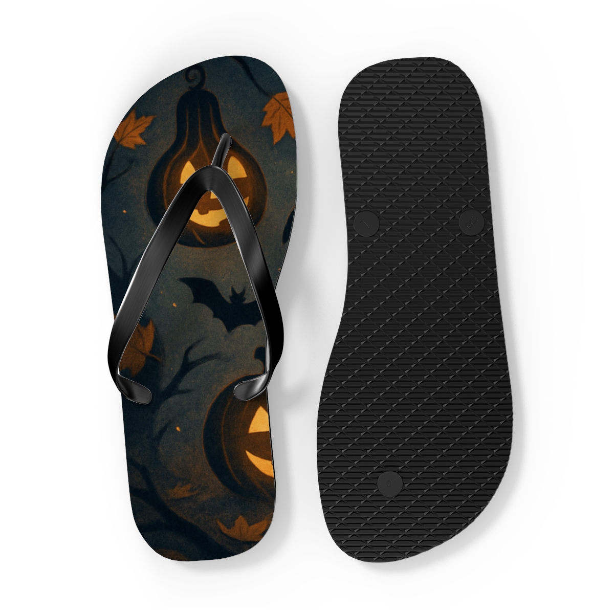Halloween Ember Lantern Drift unique graphic flip flops
