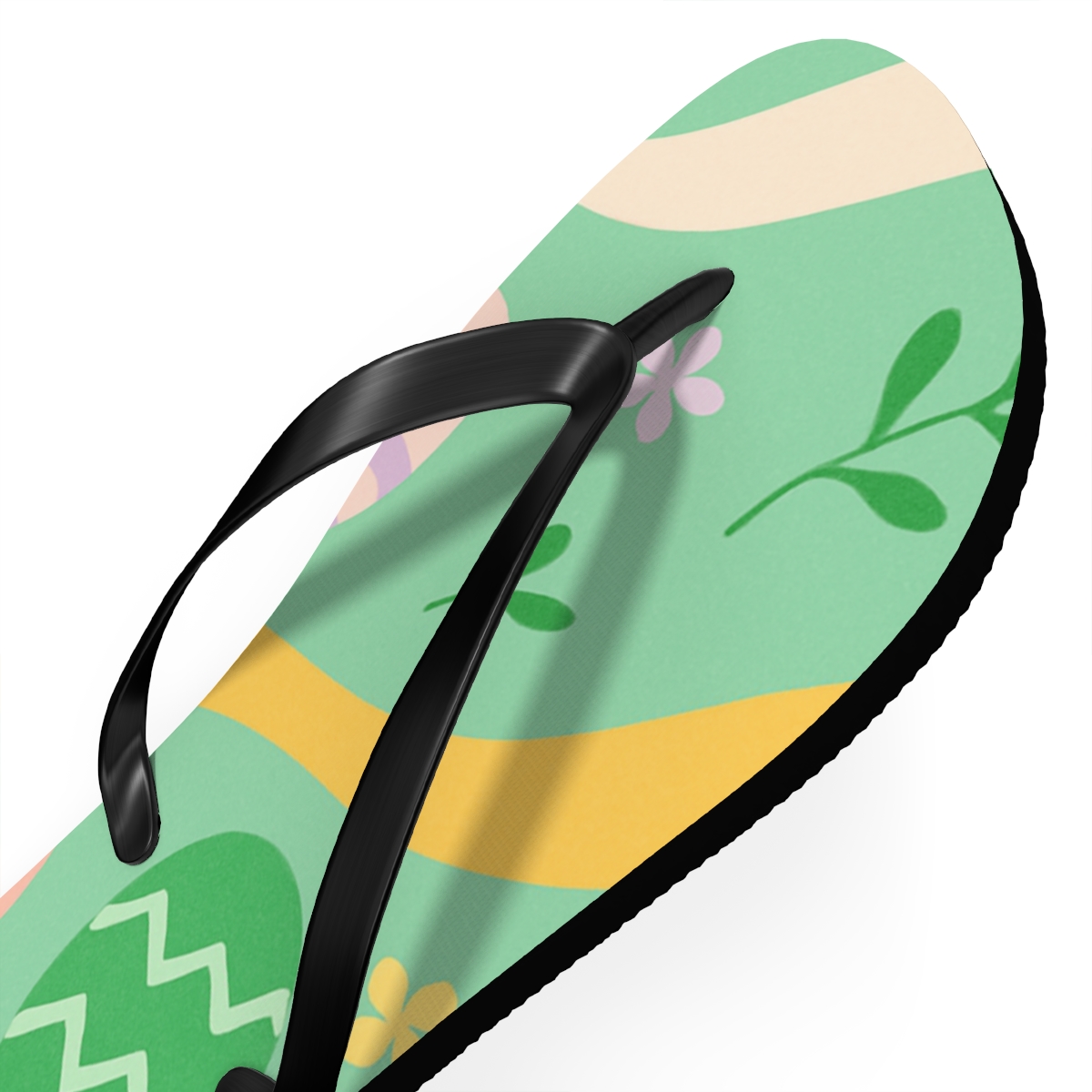 Spring Equinox Ribbon Egg Garden personalized beach flip flops