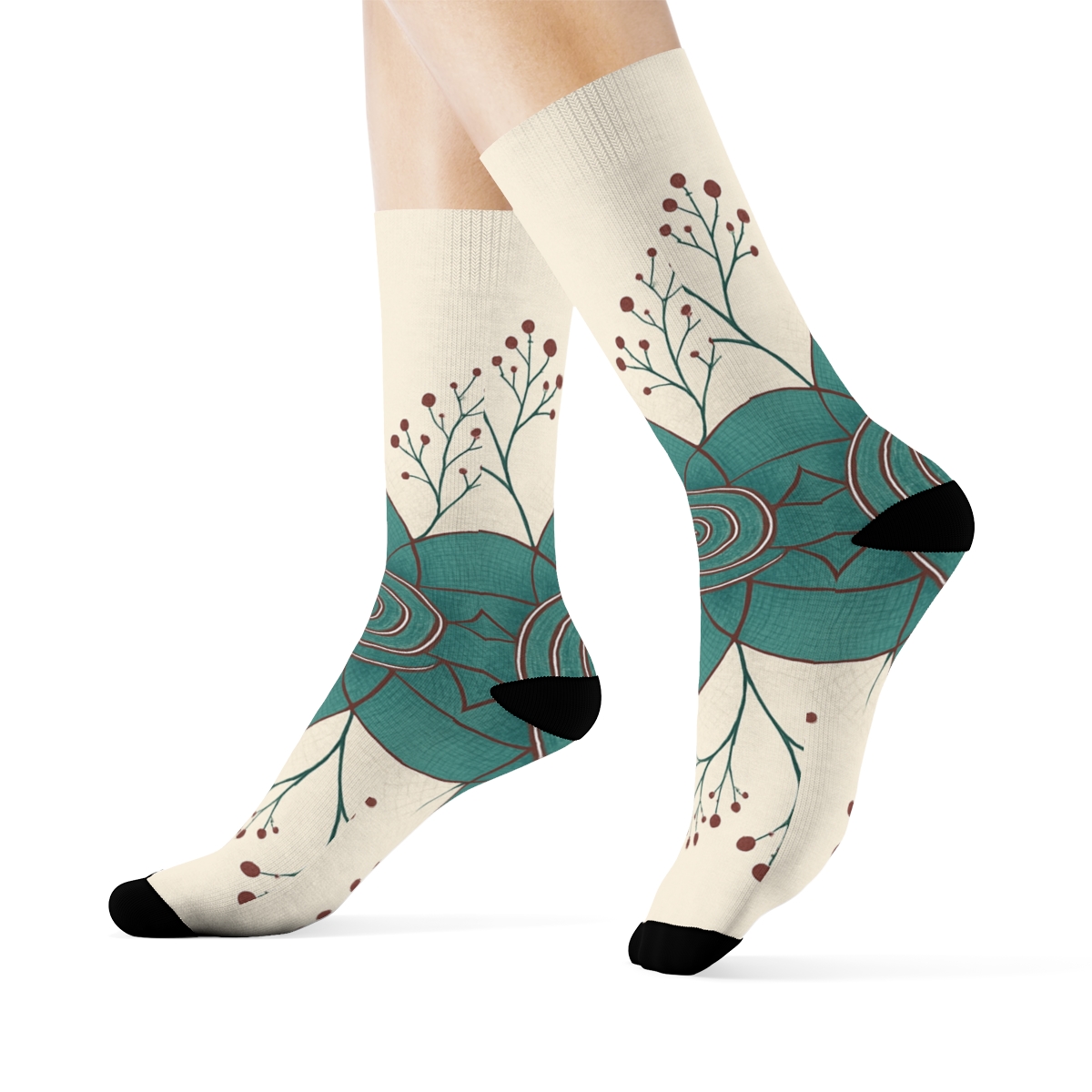 Petal Radial Weave personalized cozy socks