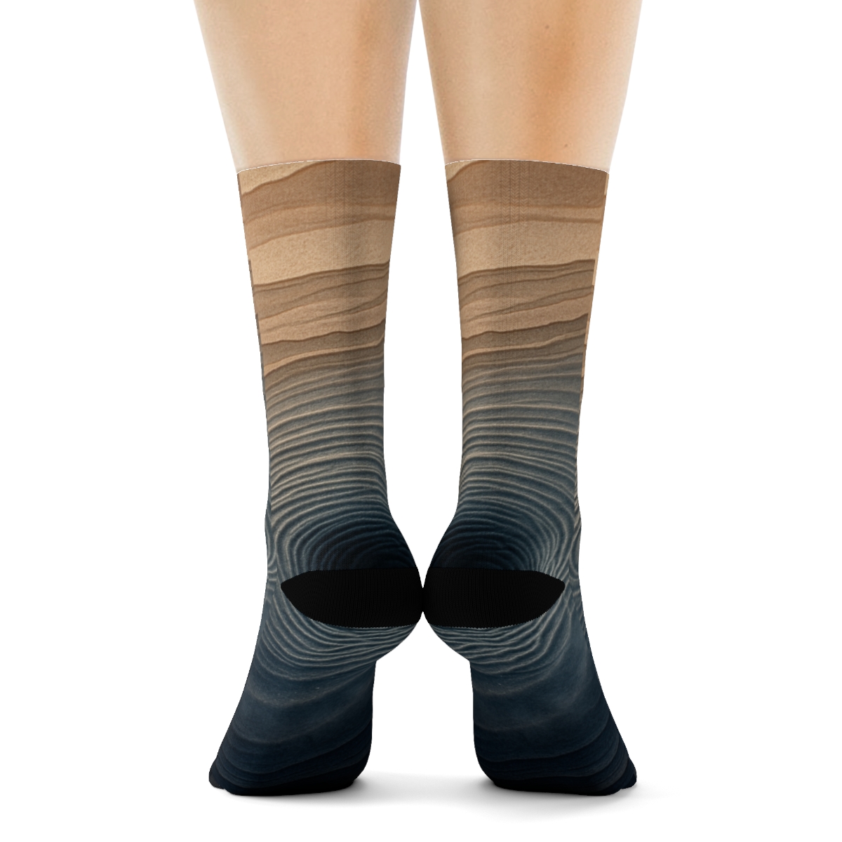 Strata Ripple Vortex Weave designer logo socks