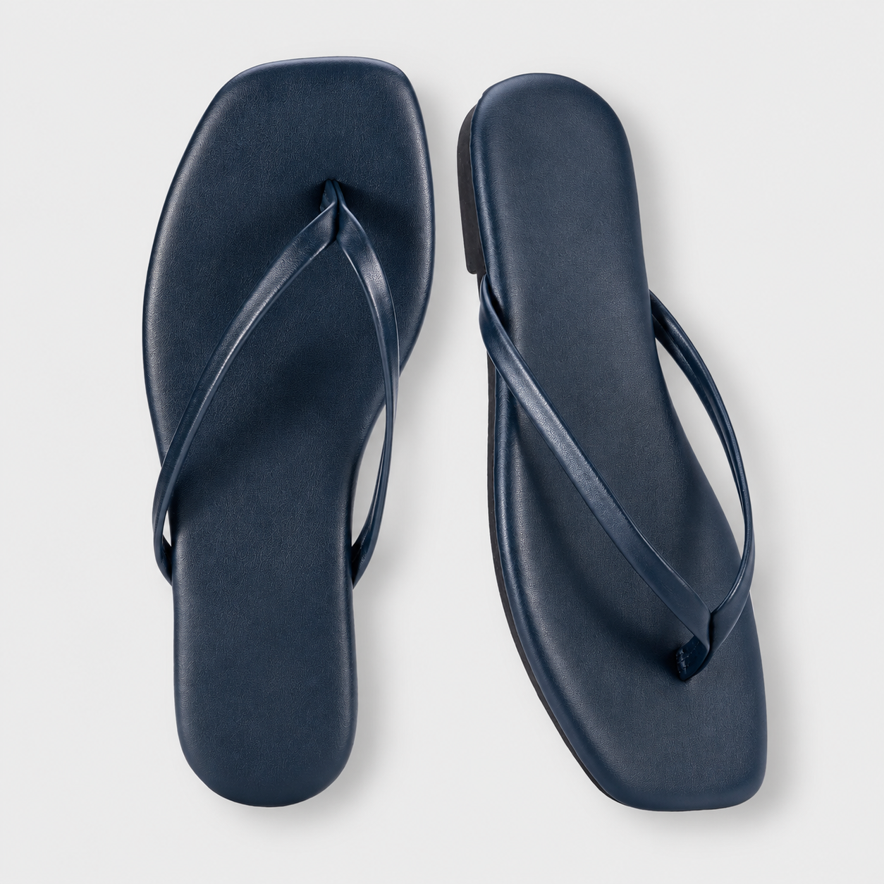 Memory Foam Vegan Leather Flip Flop Sandals For Women