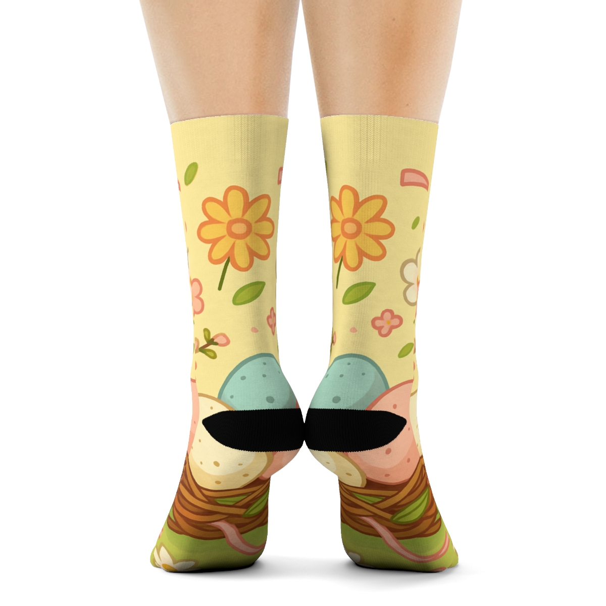 Spring Ribbon Nest Celebration designer logo socks