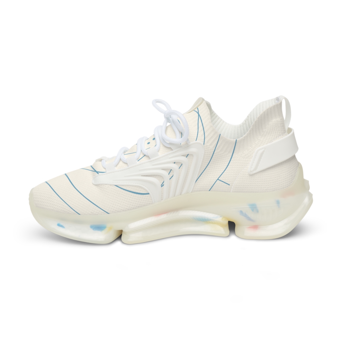 Ice Blue Orbitline Mandala premium sport sneakers