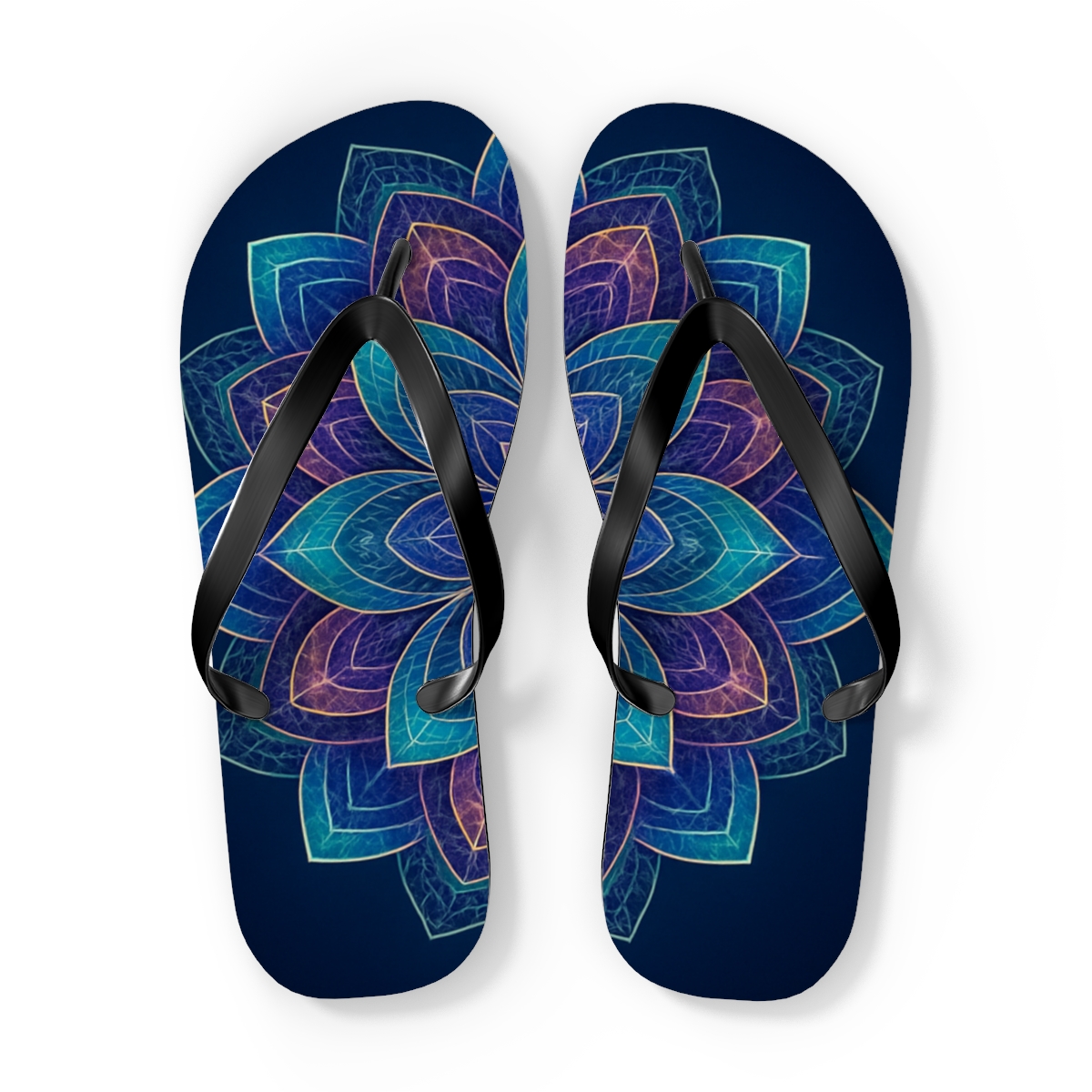 Aurora Prism Rosette unique graphic flip flops