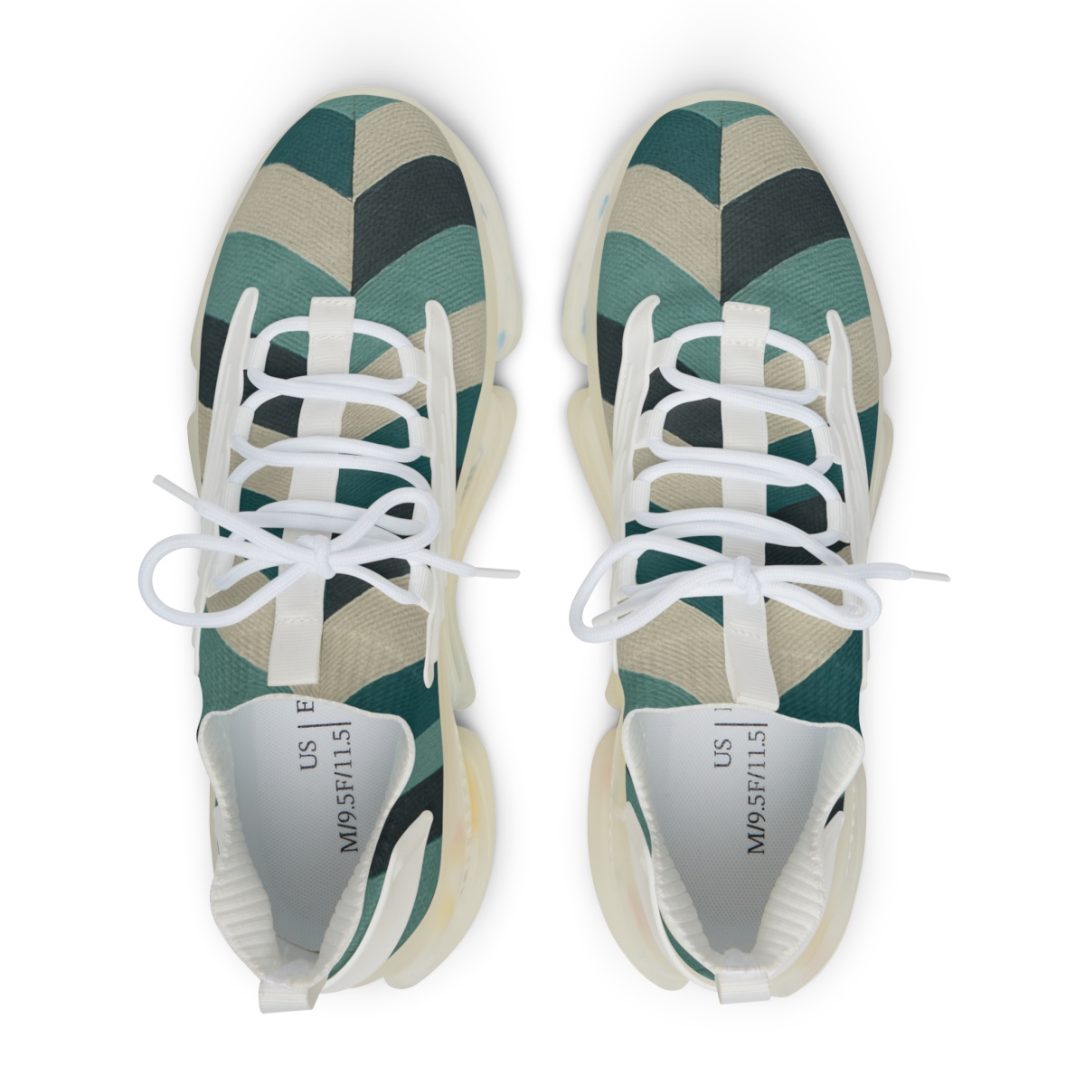 Moire Chevron Labyrinth stylish casual sneakers