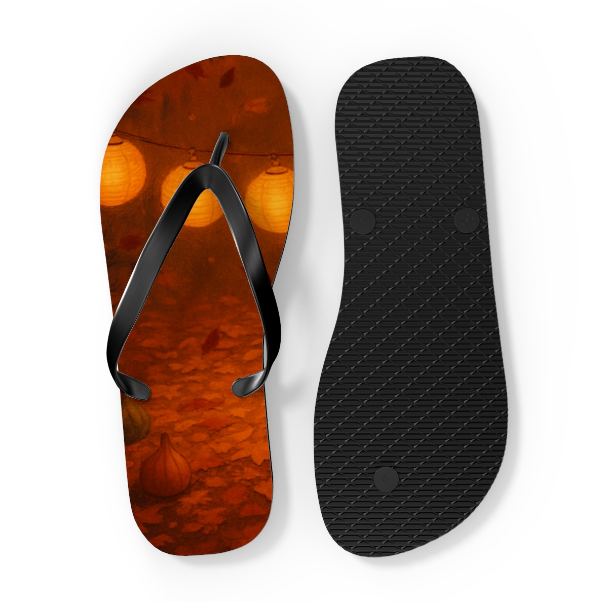 Autumn Lantern Ember soft sole flip flops