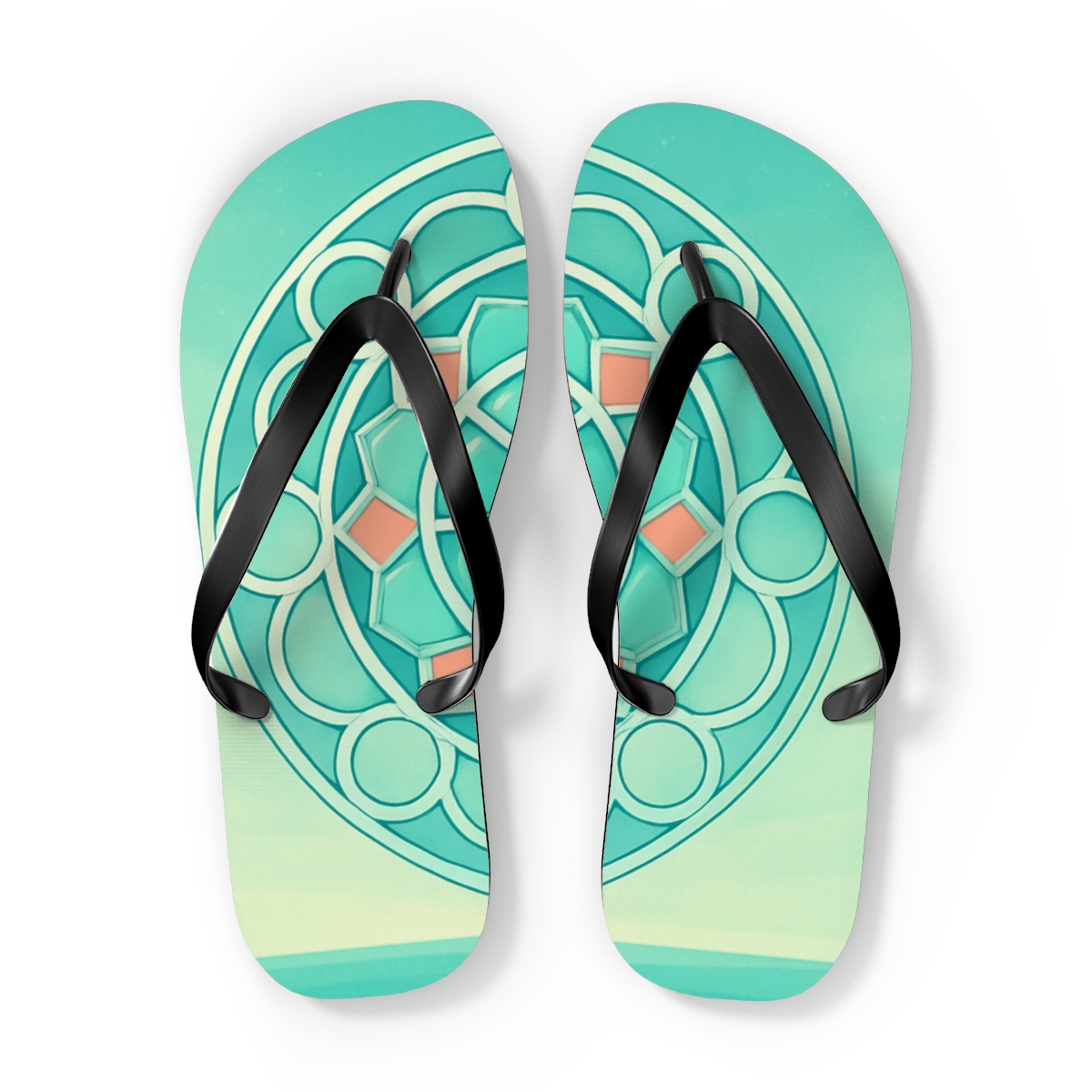 Celestial Mint Radiance Flip Flops