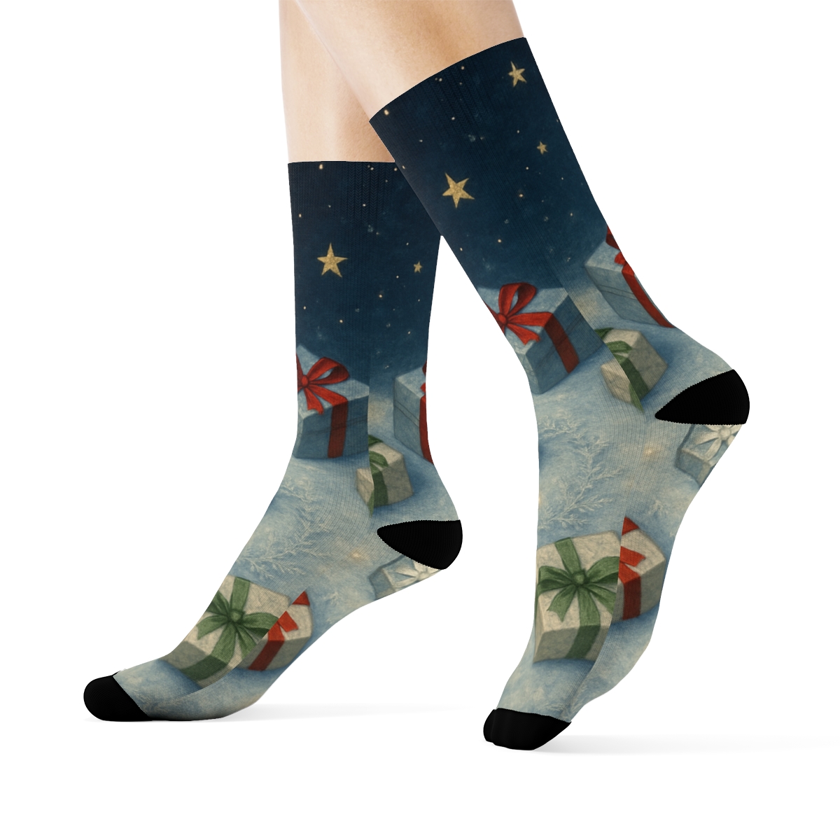 Winter Starlight Gift Tapestry personalized cozy socks
